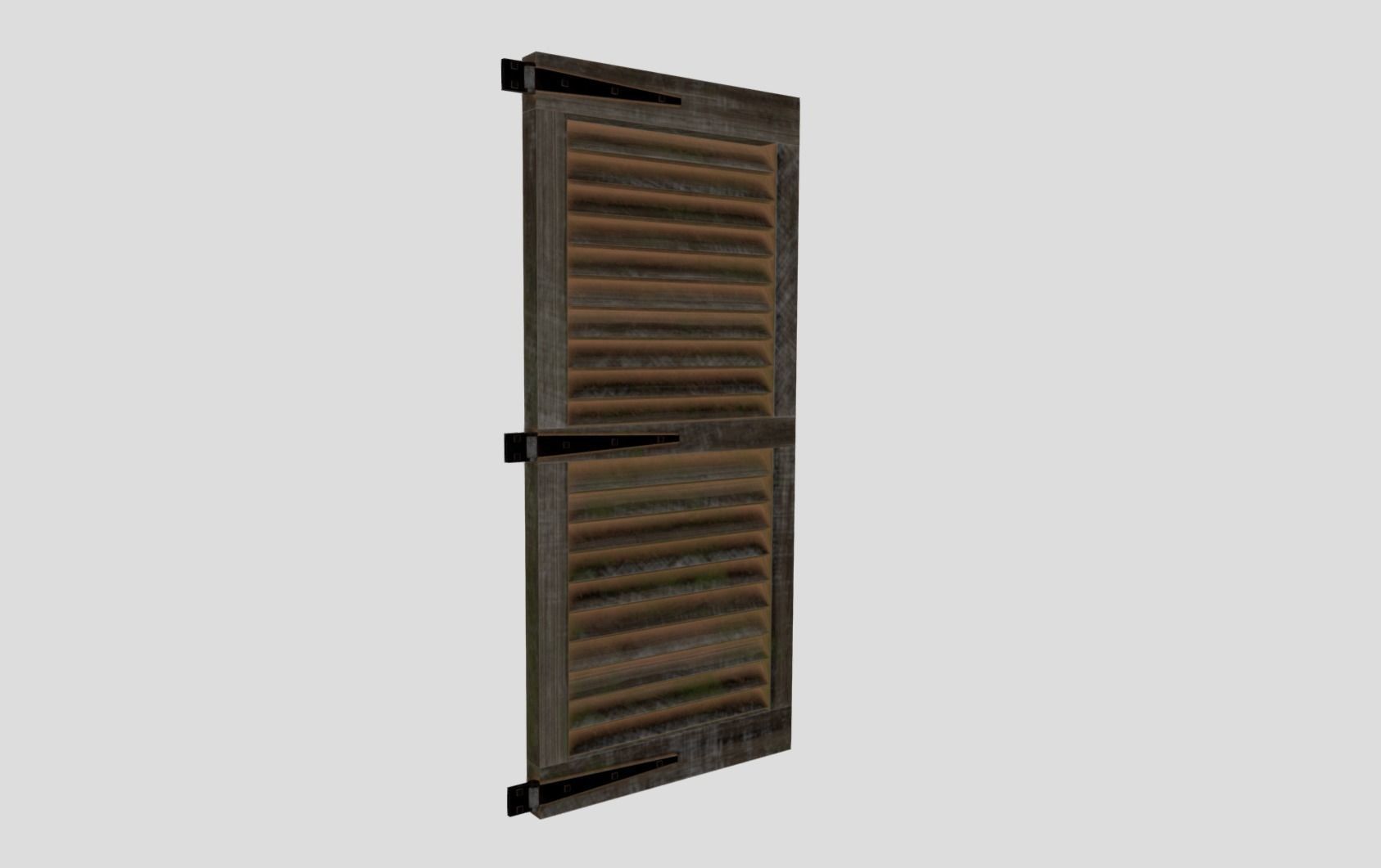 Medieval Shutter Window Low-poly 3D model_8