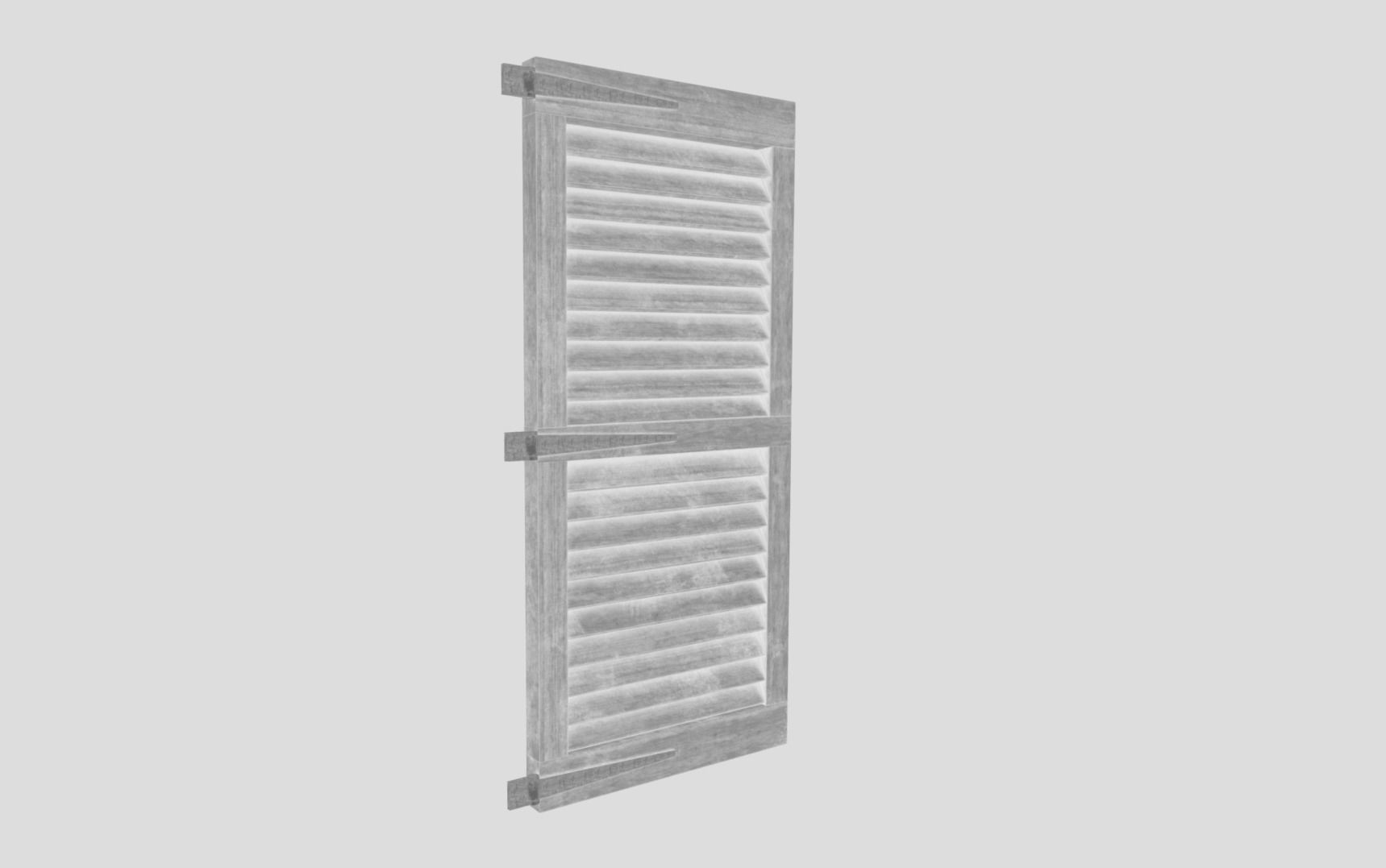Medieval Shutter Window Low-poly 3D model_11