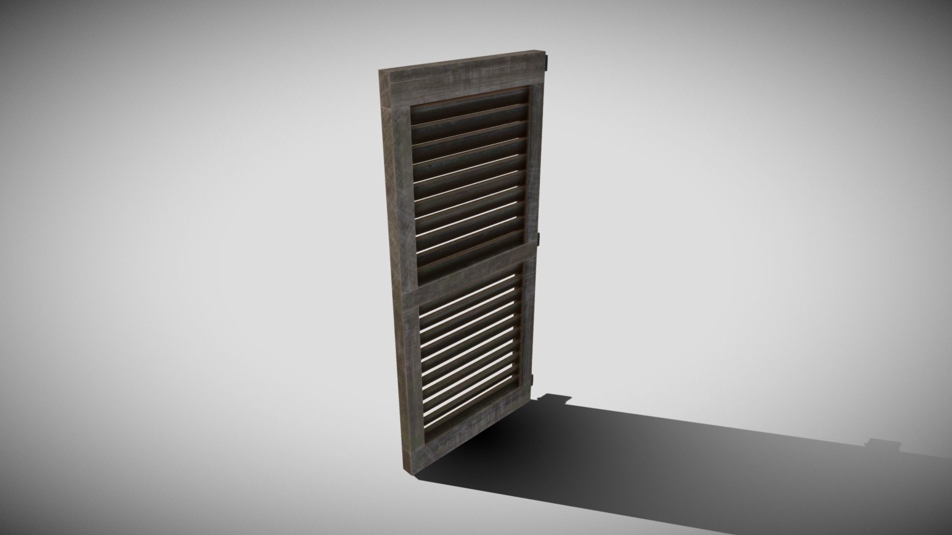 Medieval Shutter Window Low-poly 3D model_3