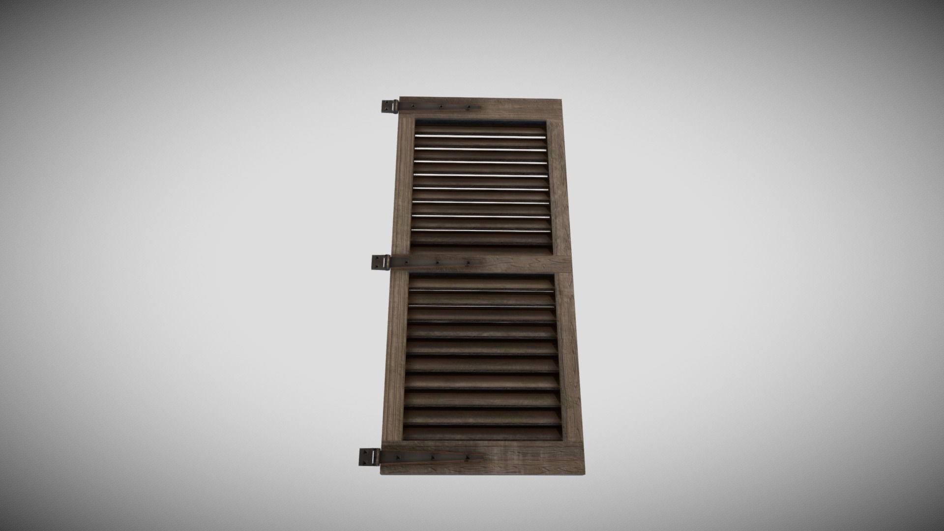 Medieval Shutter Window Low-poly 3D model_1