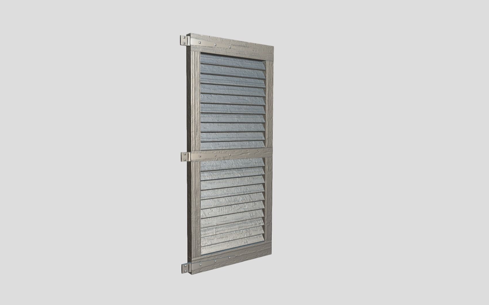 Medieval Shutter Window Low-poly 3D model_10