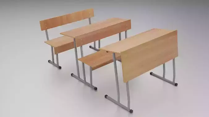 School bench and desk