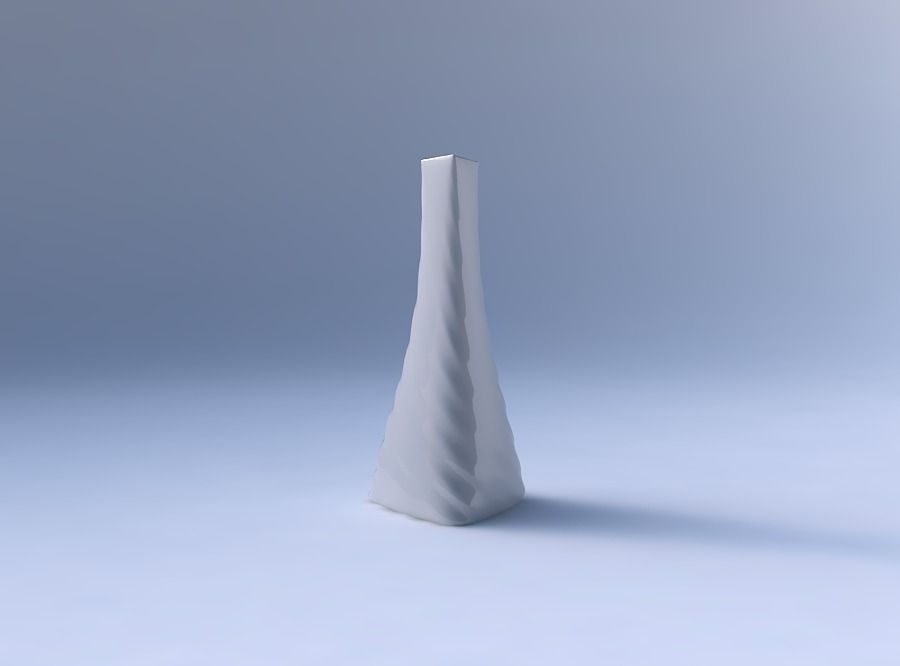 Vase grounded triangle with relaxed large twists 3D print model_4