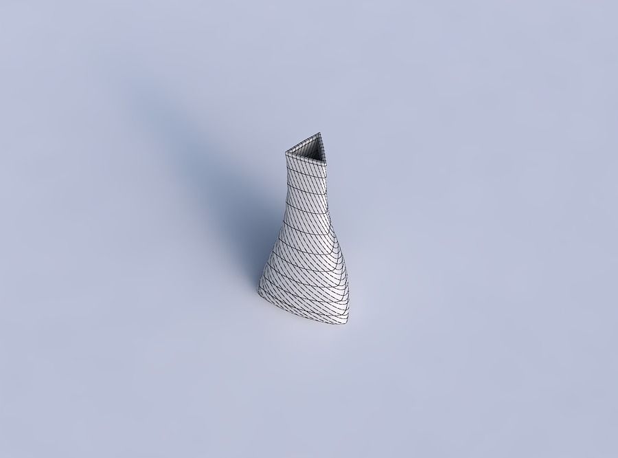 Vase grounded triangle with relaxed large twists 3D print model_6