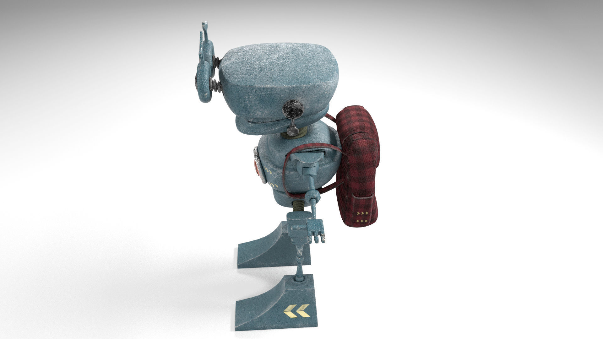 Frog robot Low-poly 3D model_2