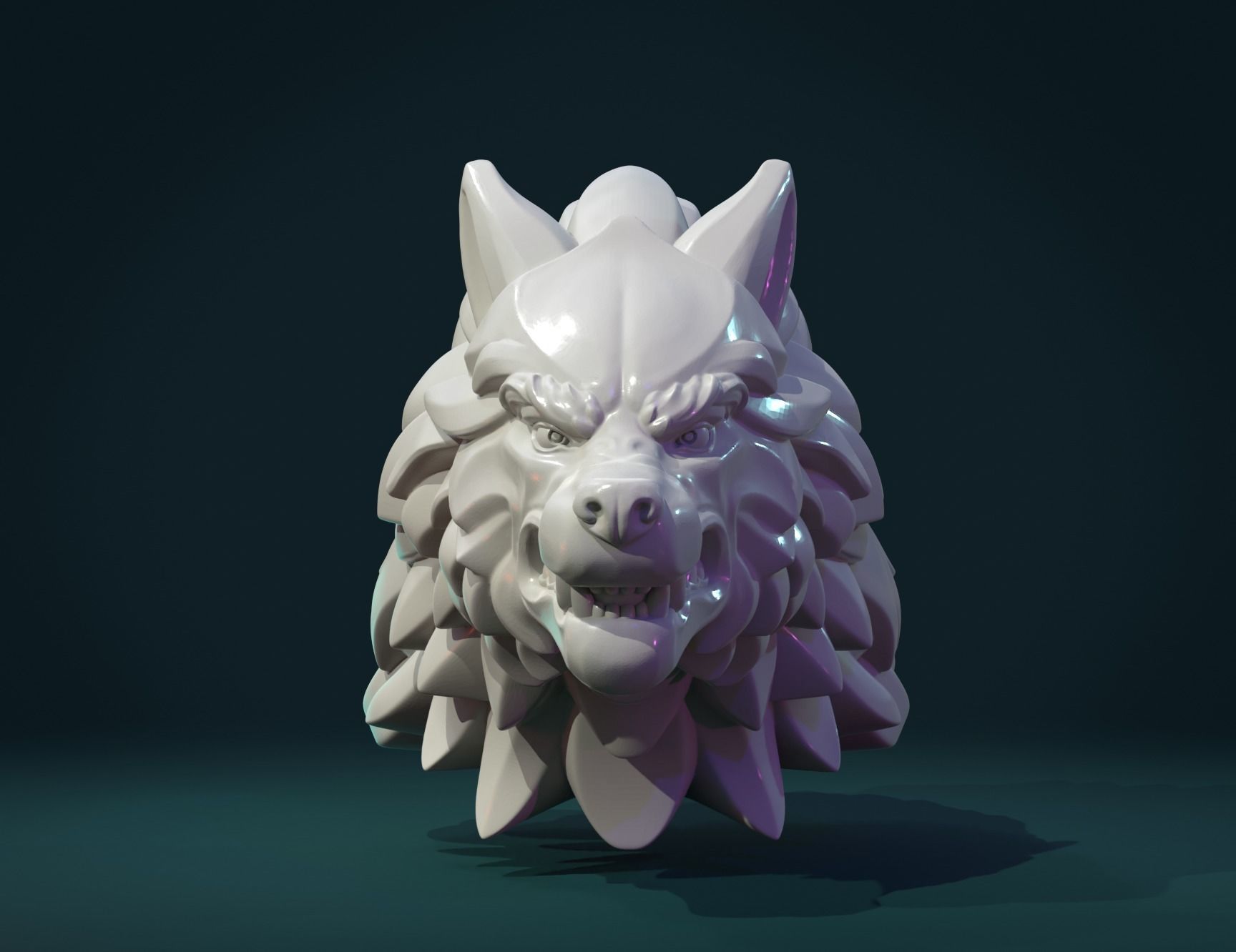 Wolf Head X 3D print model_2