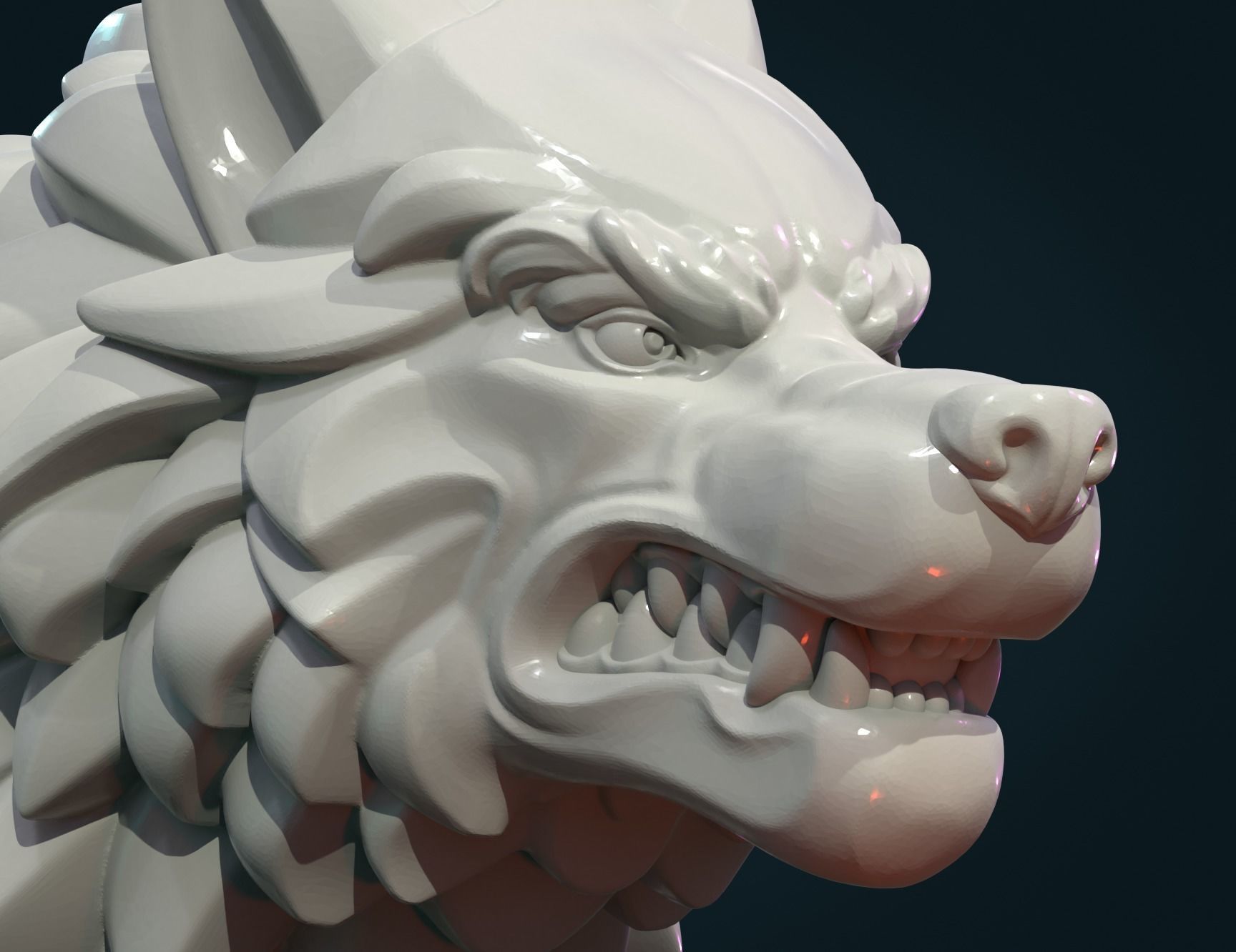 Wolf Head X 3D print model_7