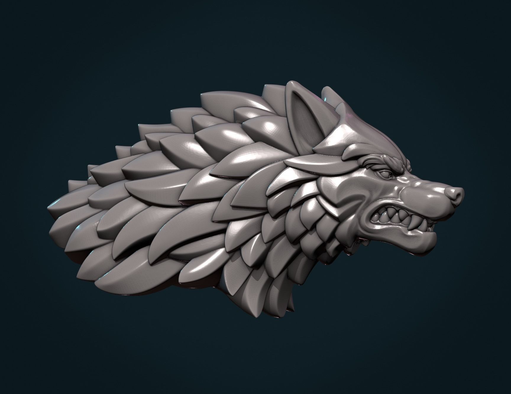 Wolf Head X 3D print model_8