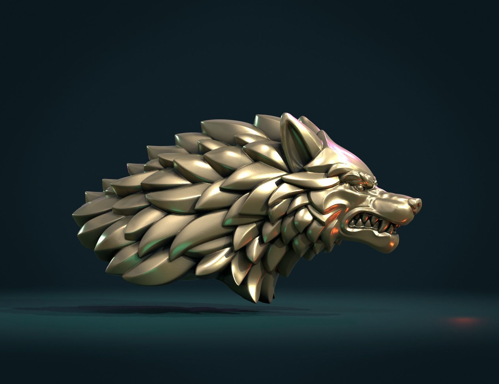 Wolf Head X 3D print model_4