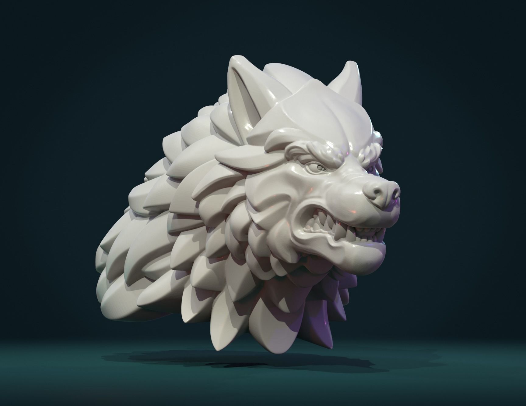 Wolf Head X 3D print model_3