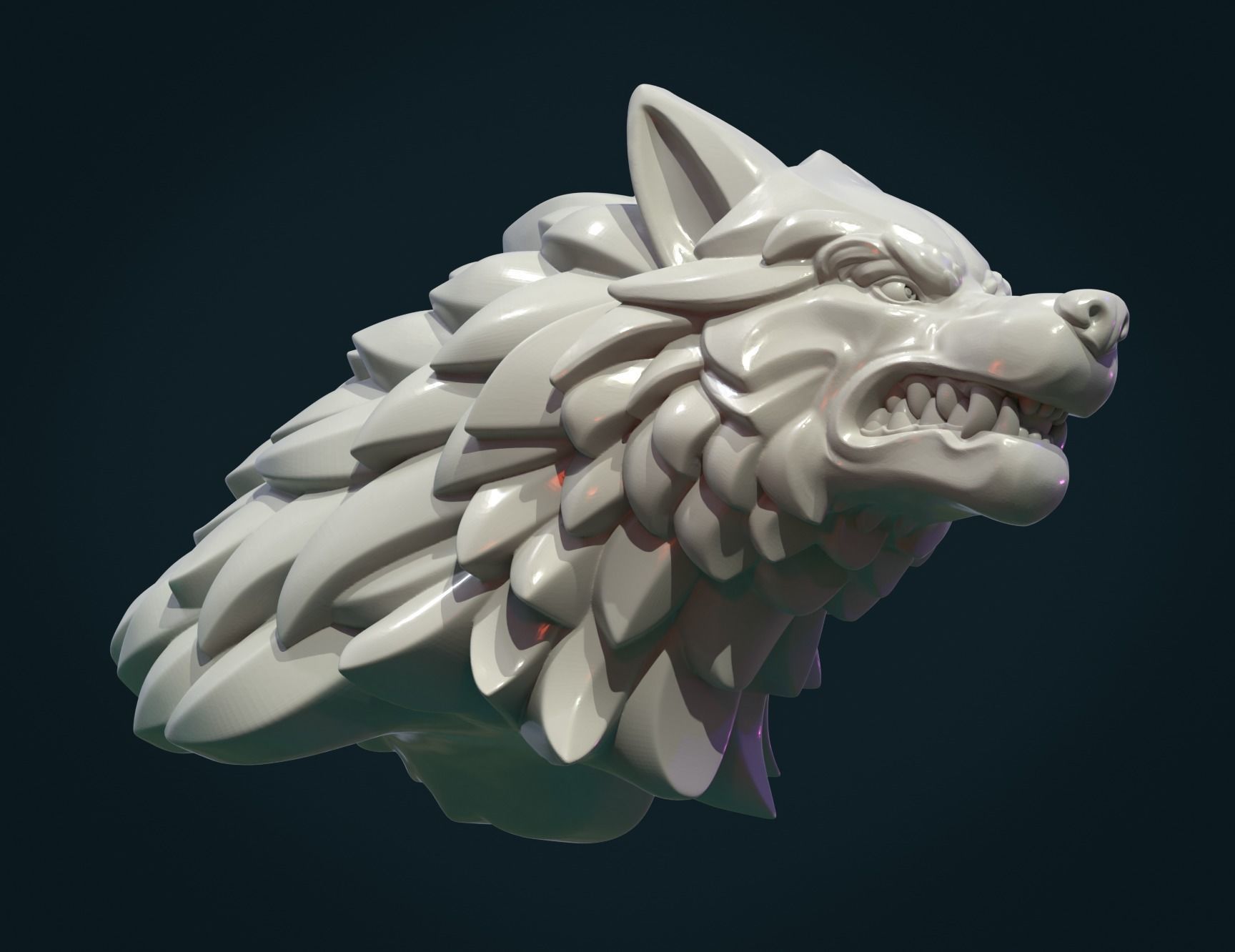 Wolf Head X 3D print model_5