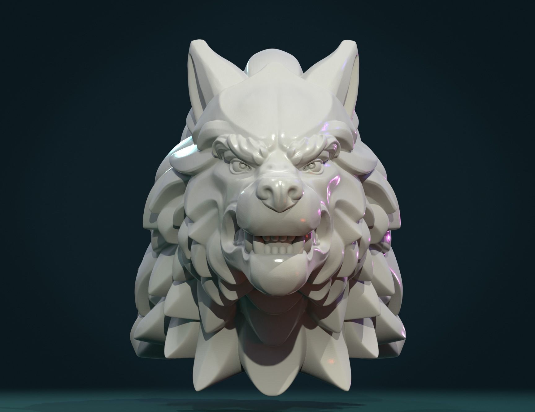Wolf Head X 3D print model_6