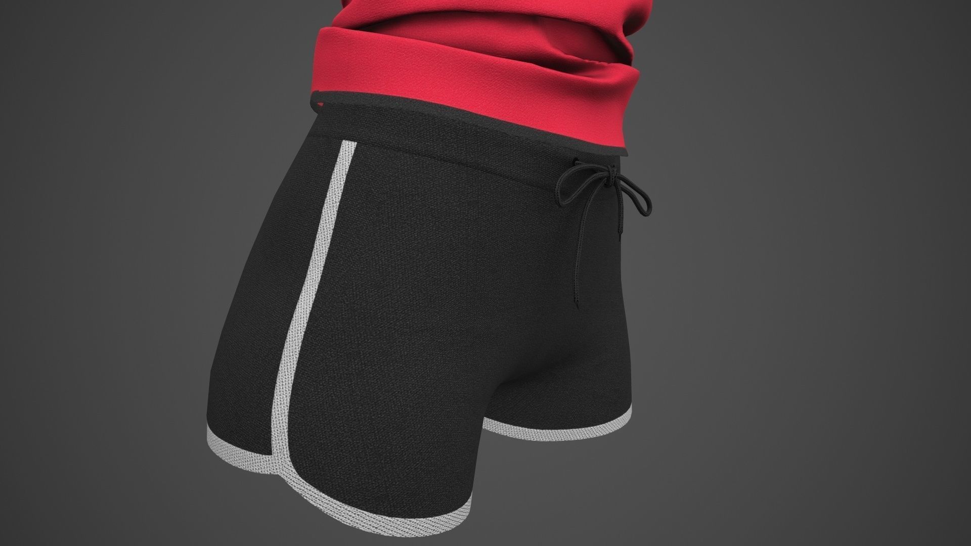 Female Sportswear gym clothing PBR Low-poly 3D model_23