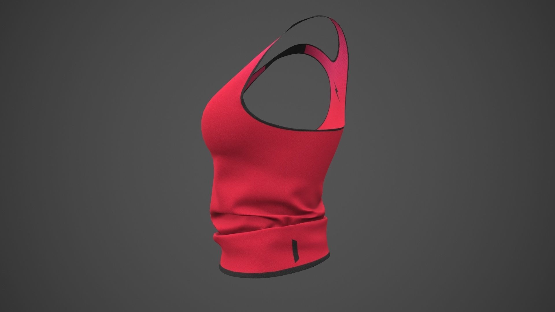 Female Sportswear gym clothing PBR Low-poly 3D model_33