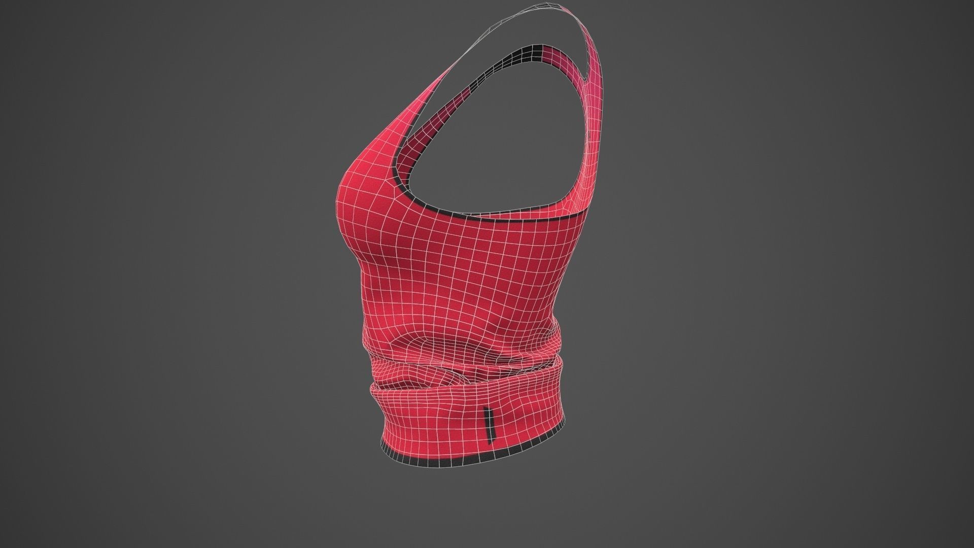 Female Sportswear gym clothing PBR Low-poly 3D model_49