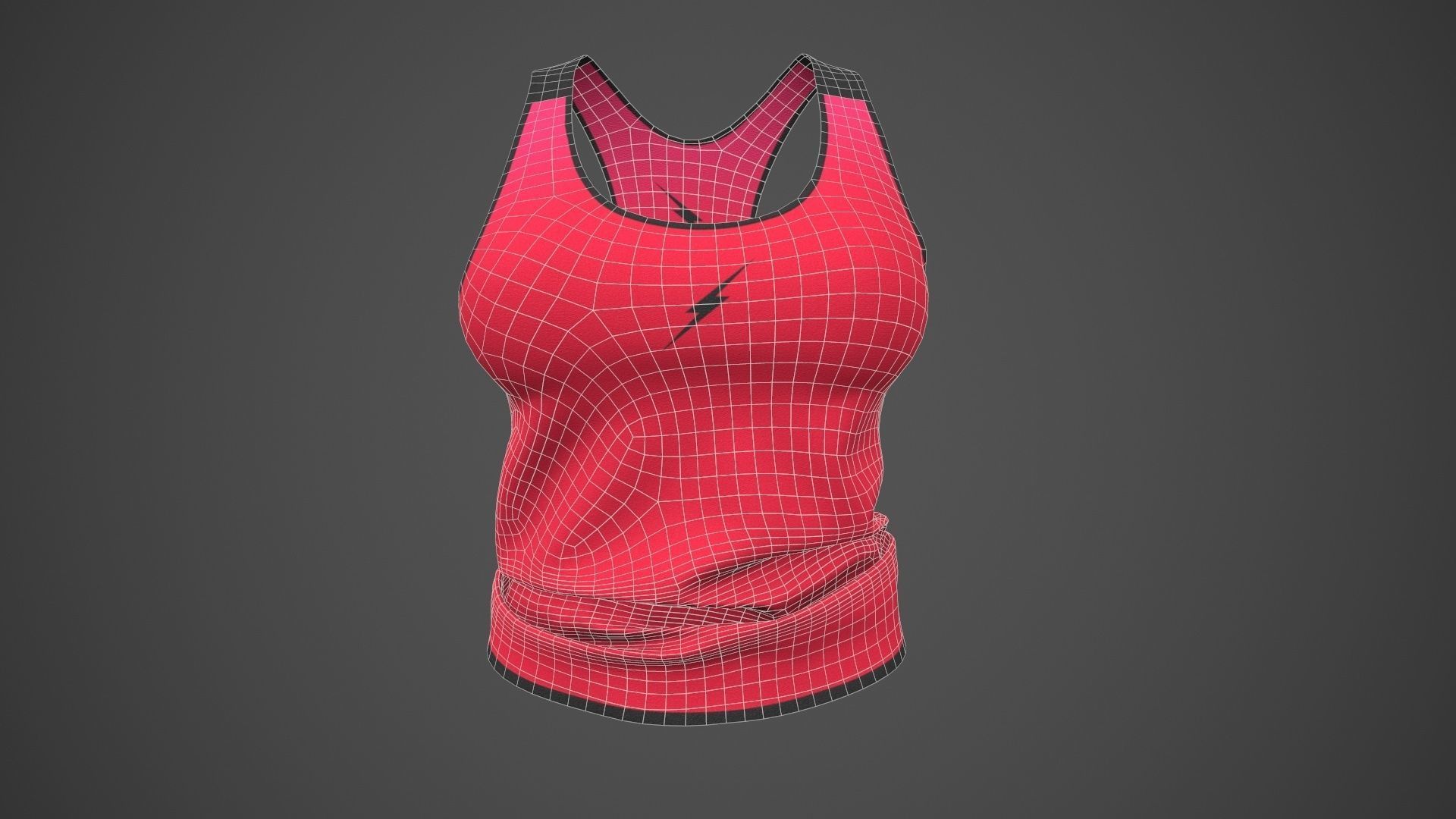 Female Sportswear gym clothing PBR Low-poly 3D model_48