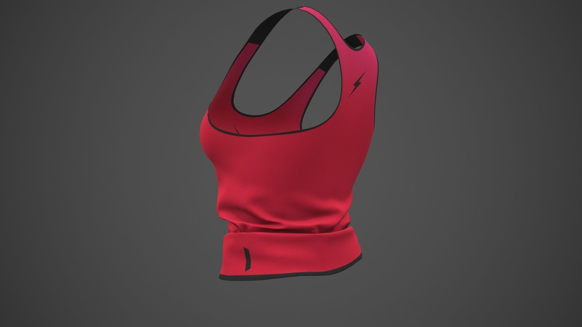 Female Sportswear gym clothing PBR Low-poly 3D model_34
