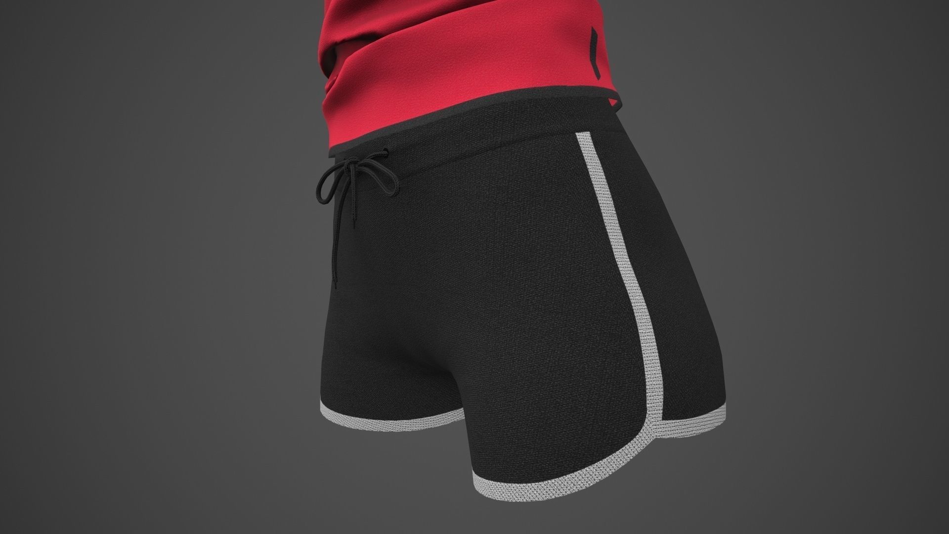 Female Sportswear gym clothing PBR Low-poly 3D model_22