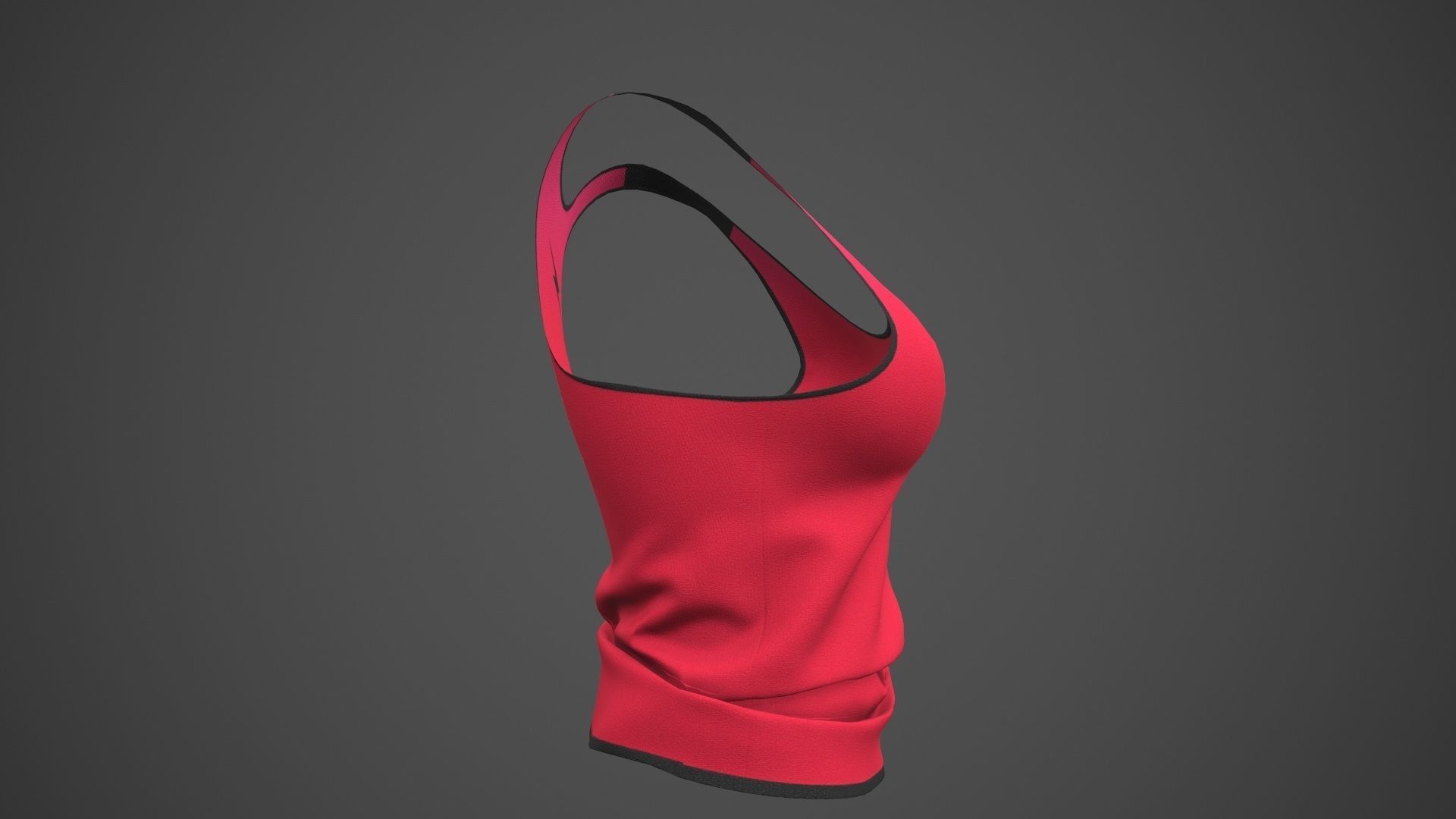 Female Sportswear gym clothing PBR Low-poly 3D model_37