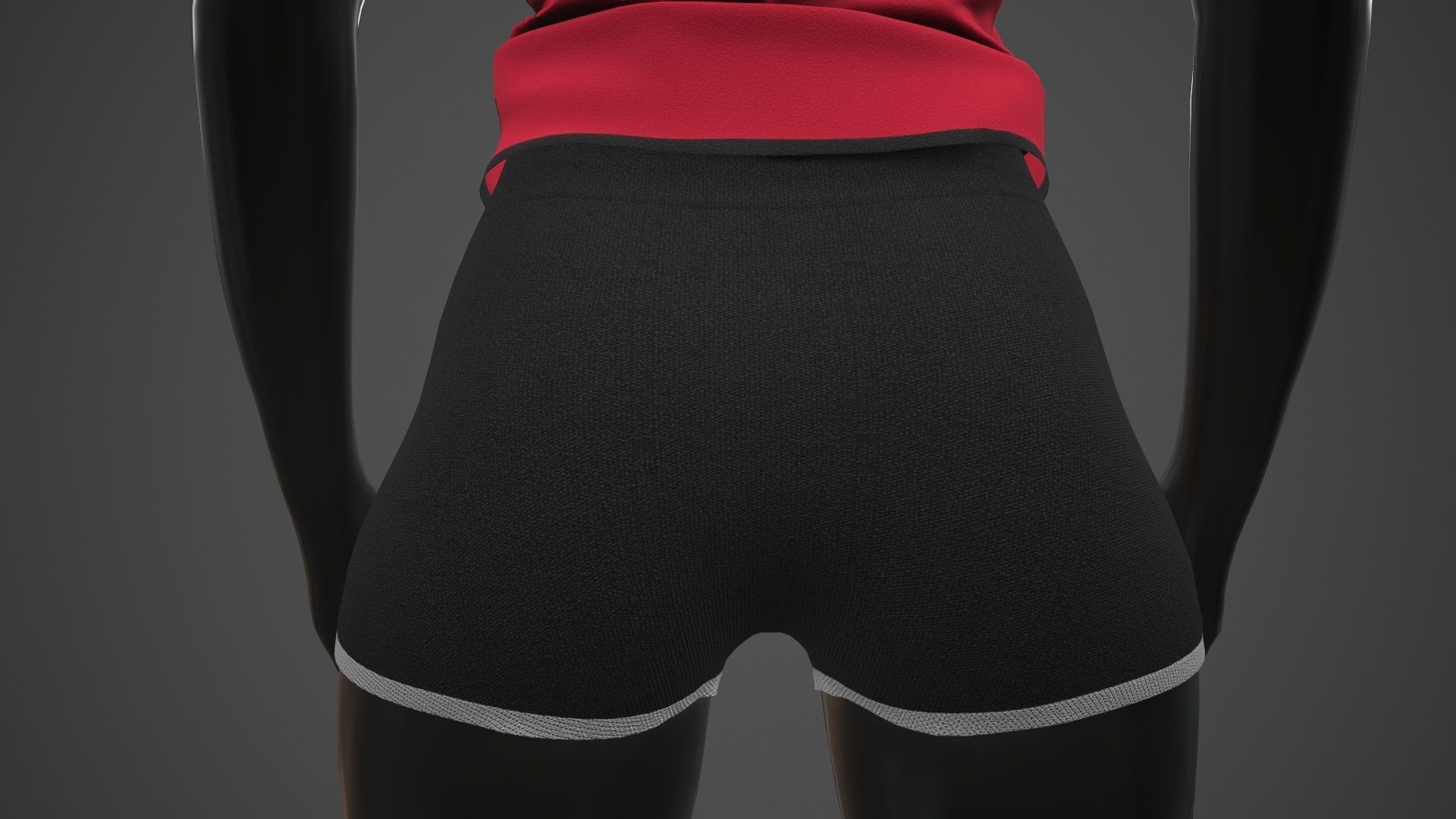 Female Sportswear gym clothing PBR Low-poly 3D model_18