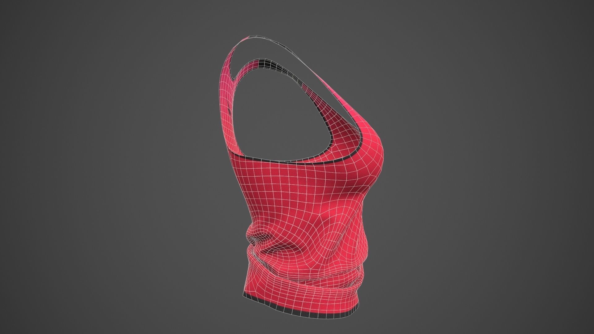 Female Sportswear gym clothing PBR Low-poly 3D model_51
