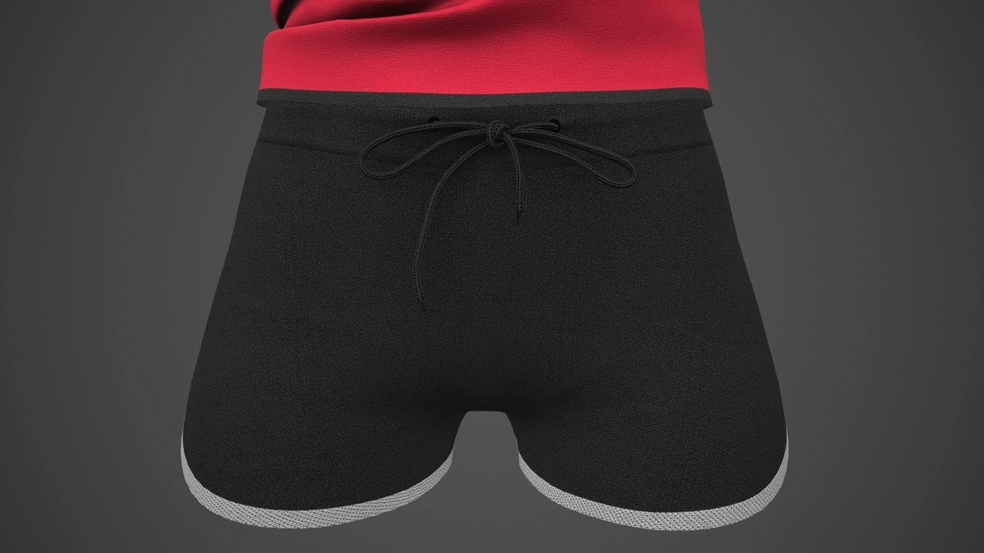 Female Sportswear gym clothing PBR Low-poly 3D model_21