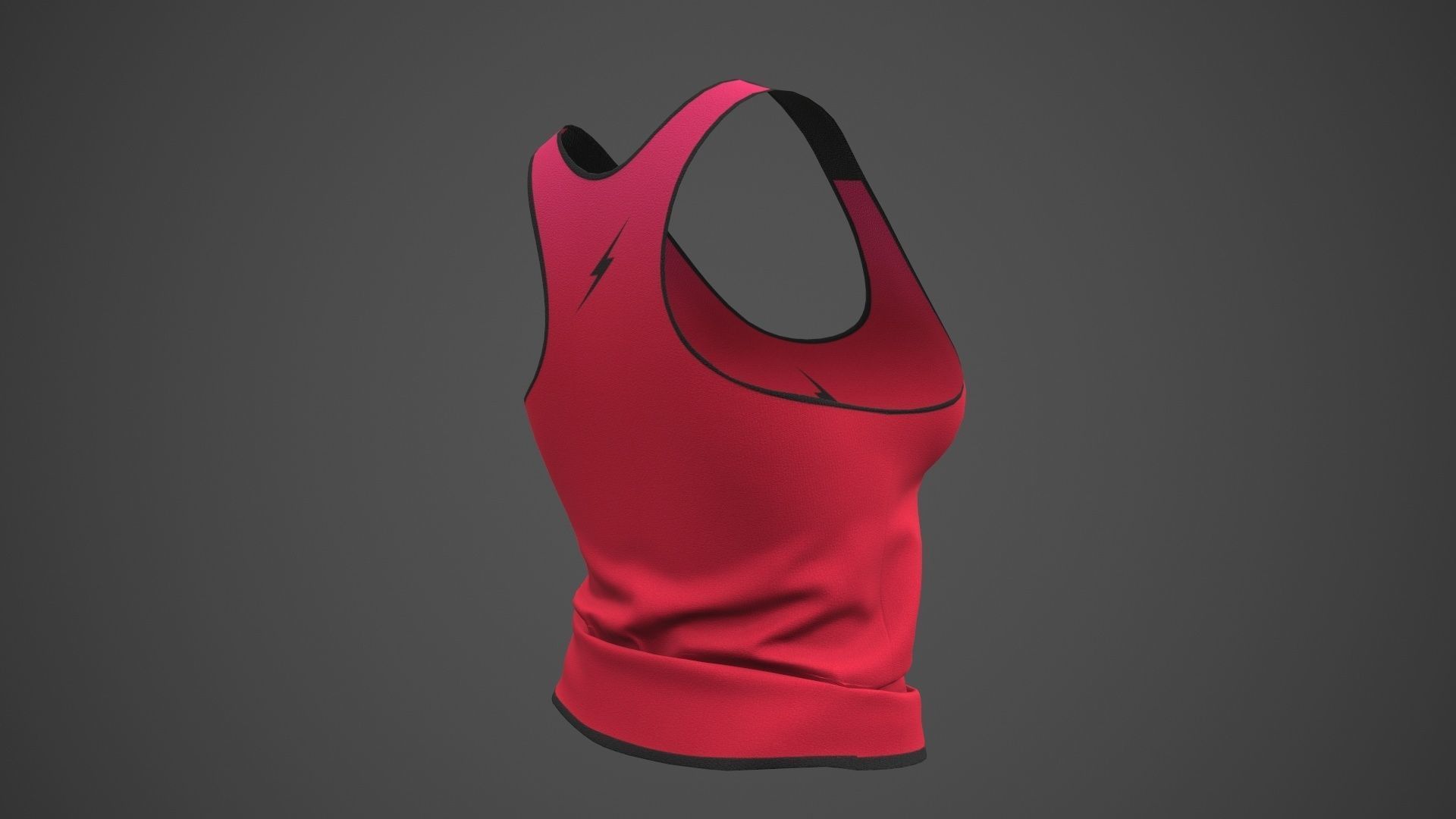 Female Sportswear gym clothing PBR Low-poly 3D model_36