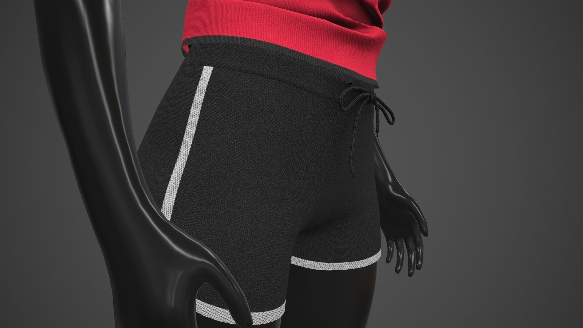 Female Sportswear gym clothing PBR Low-poly 3D model_20