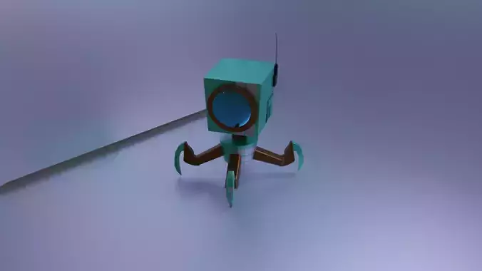 a cool claw robot Low-poly 3D model a cool claw robot Low-poly 3D model