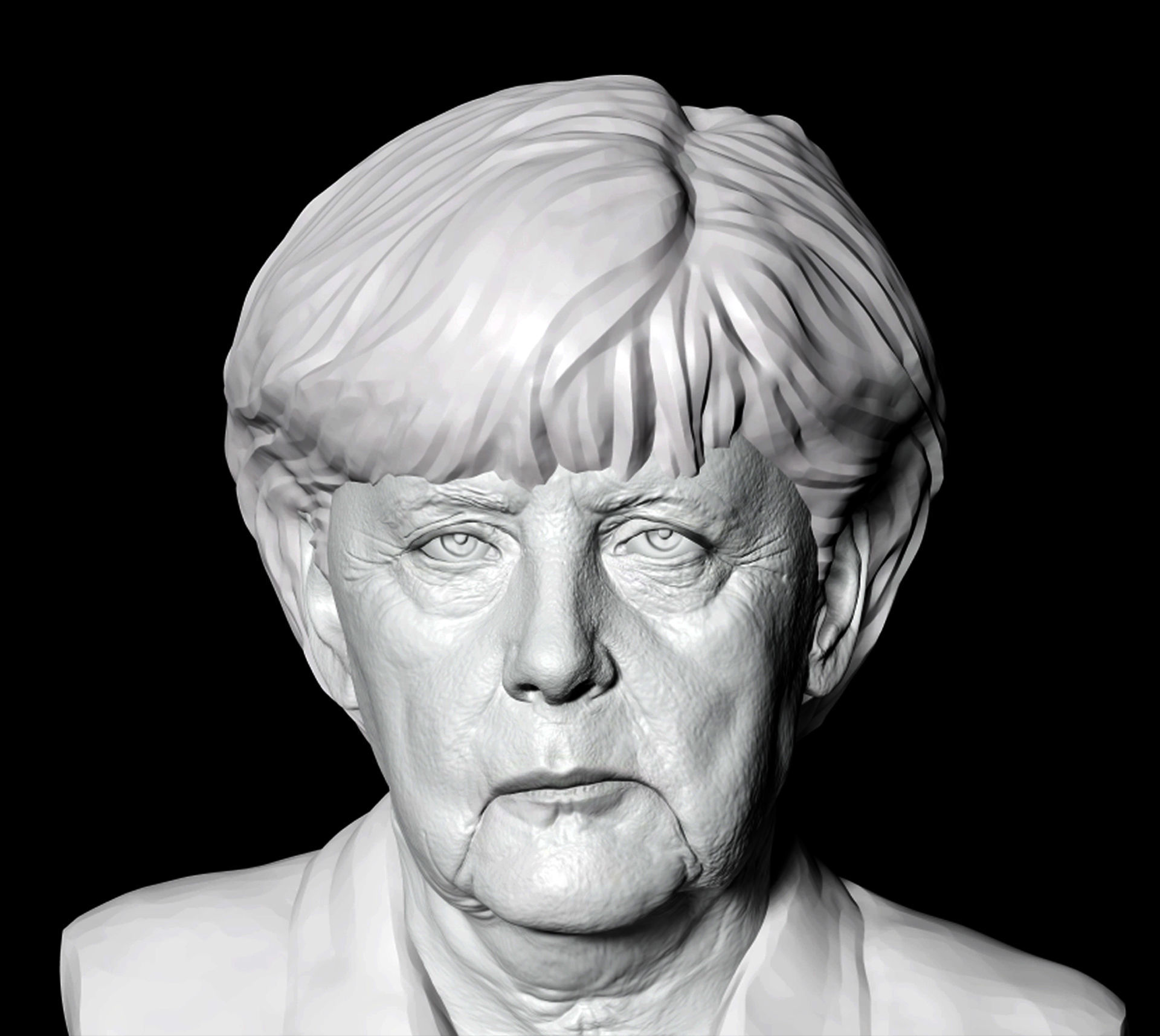 Angela Merkel 3D print model_1