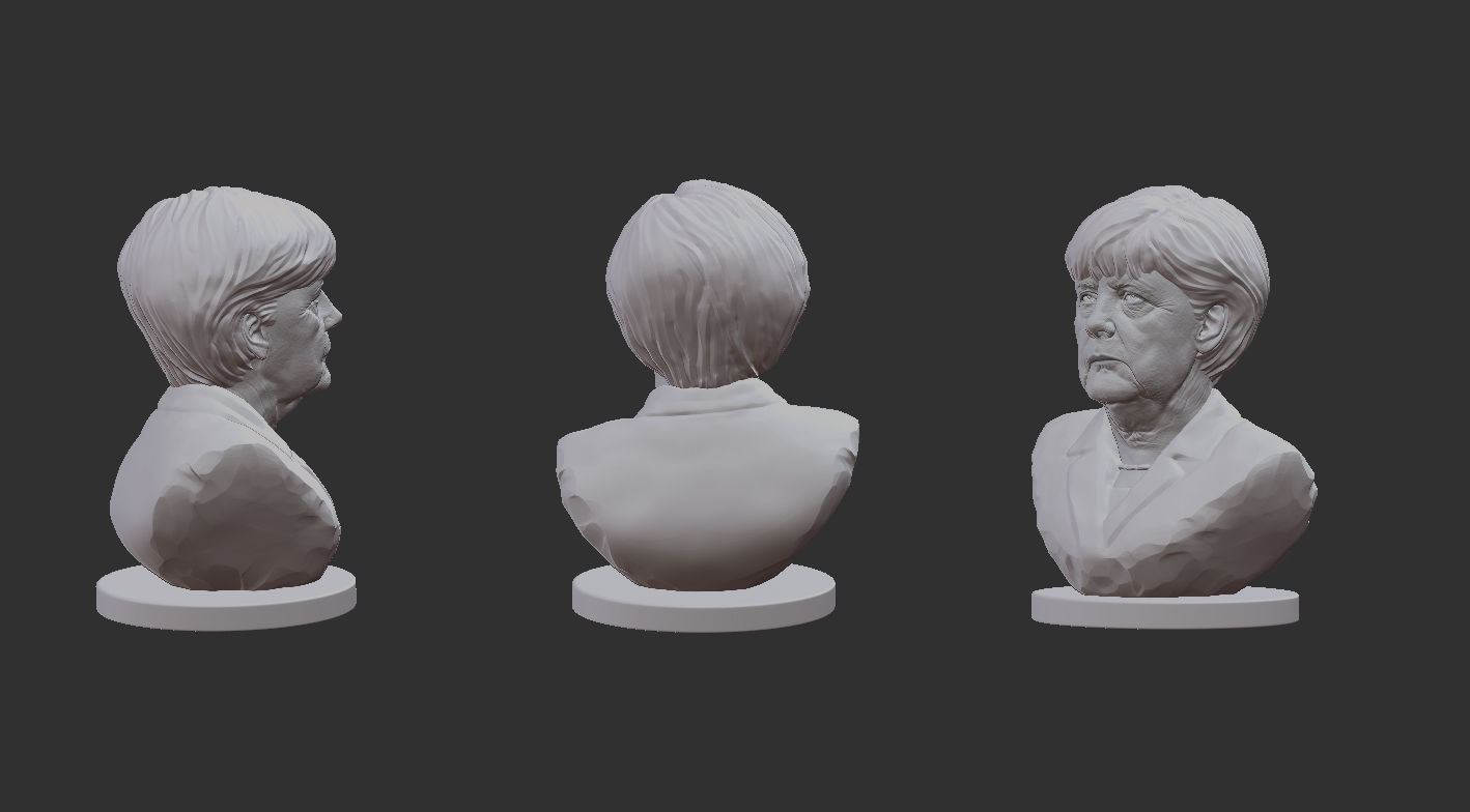 Angela Merkel 3D print model_4
