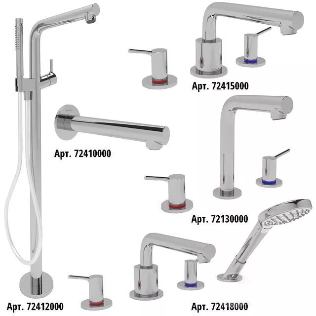 Bath Faucet Collection HANSGROHE Talis S set 2 3D model_0