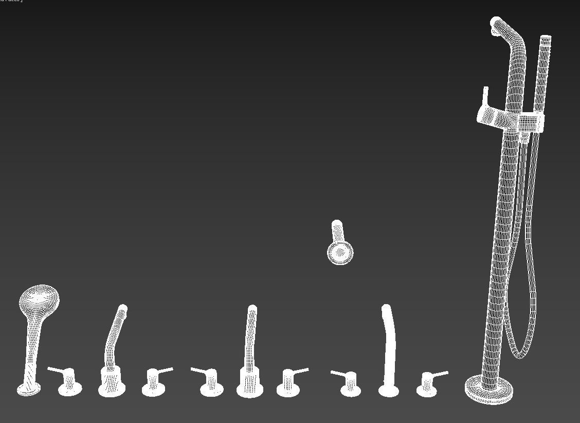 Bath Faucet Collection HANSGROHE Talis S set 2 3D model_6