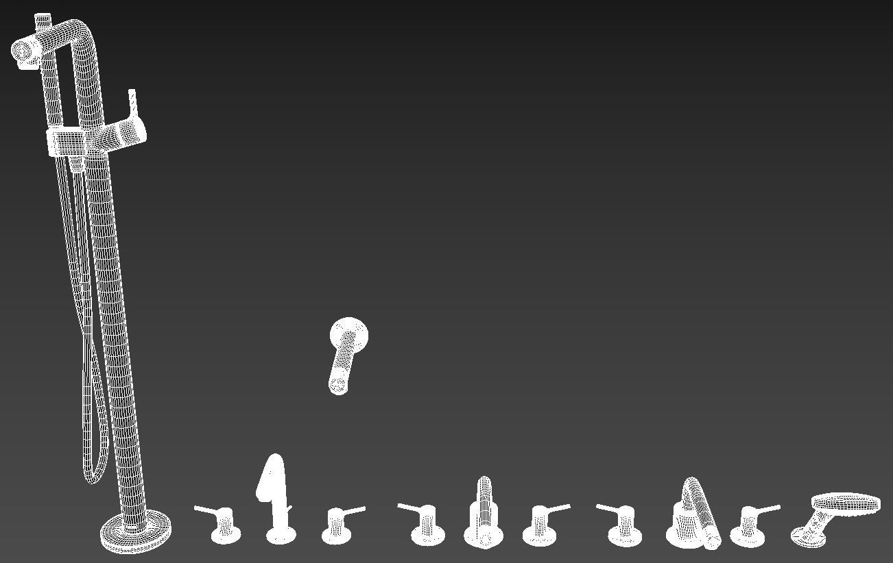 Bath Faucet Collection HANSGROHE Talis S set 2 3D model_5