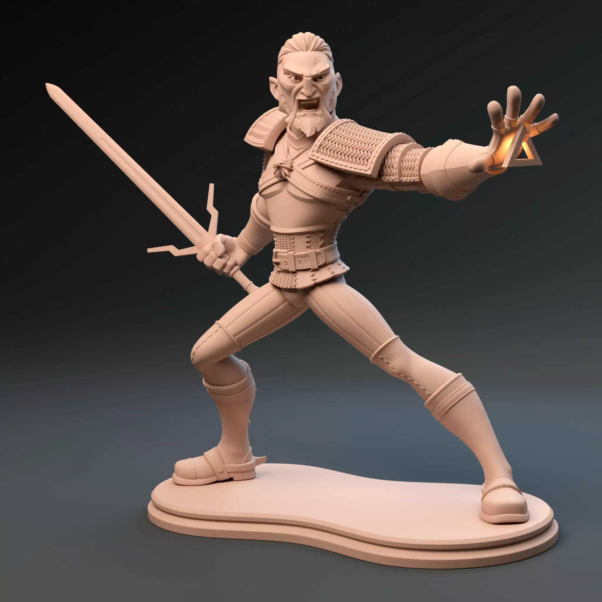 Geralt of Rivia The Witcher 3D print model