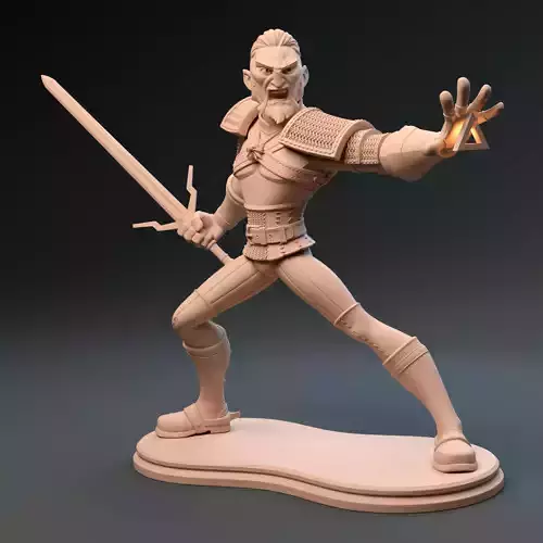 Geralt of Rivia The Witcher 3D print model