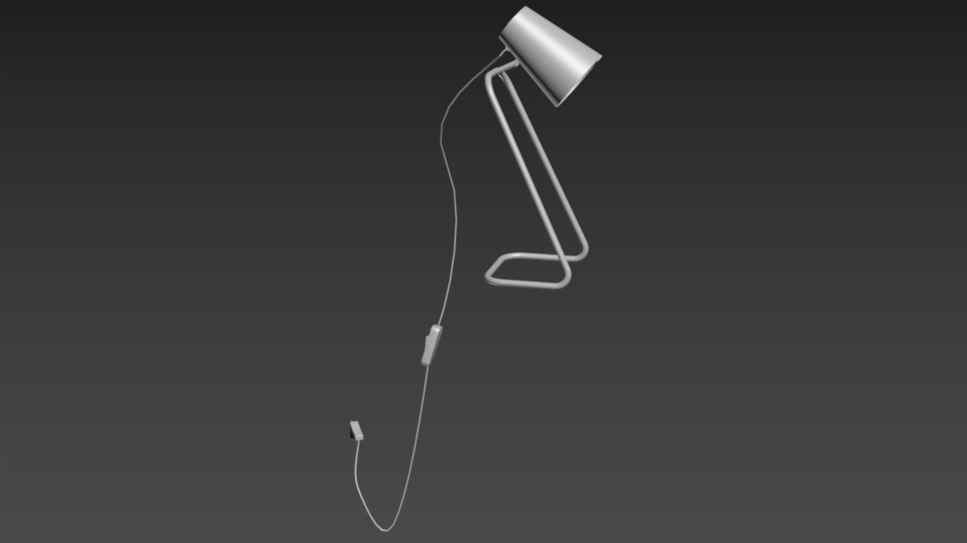 Black Table Lamp Industrial Free 3D model_3