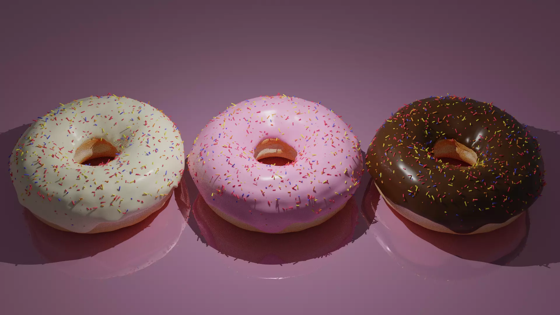 Donuts three 3D model_0
