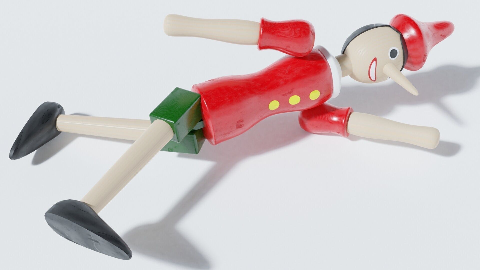 Pinocchio wooden elf 3D model_2