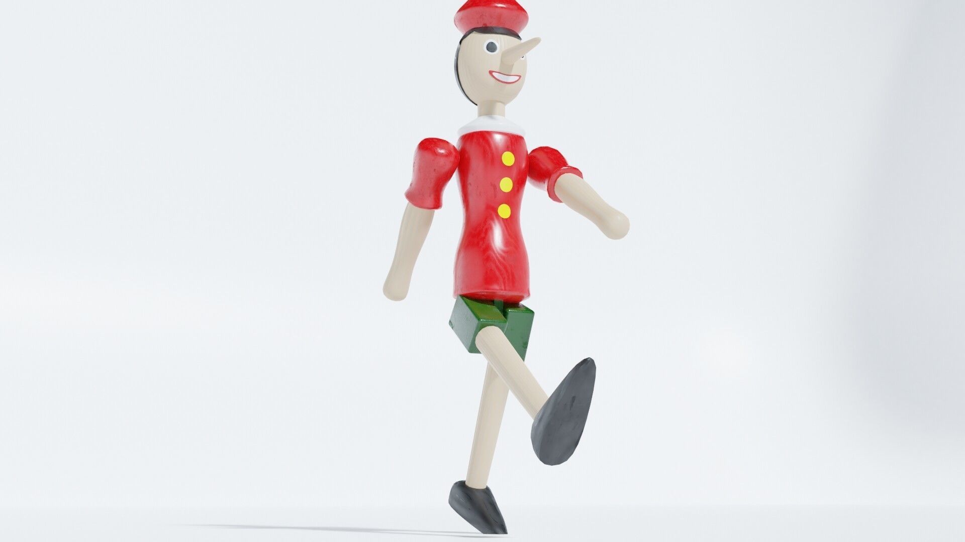 Pinocchio wooden elf 3D model_5