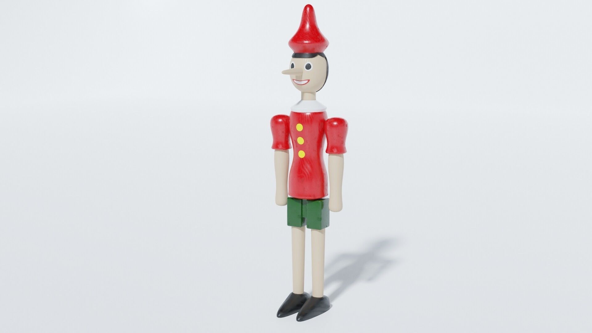 Pinocchio wooden elf 3D model_6