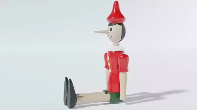 Pinocchio wooden elf 3D model