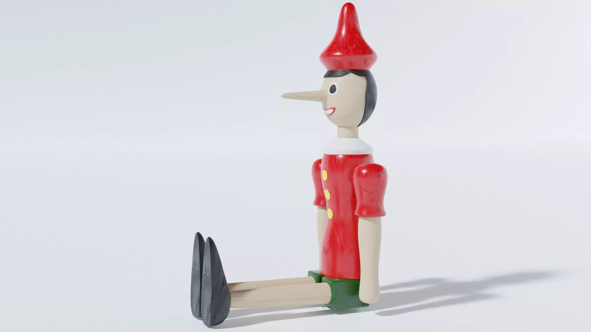 Pinocchio wooden elf 3D model_0