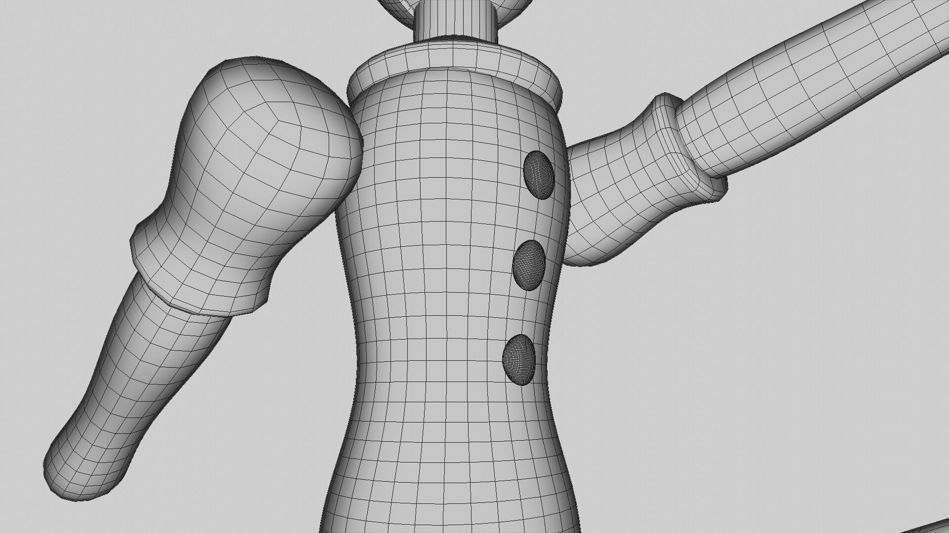 Pinocchio wooden elf 3D model_8