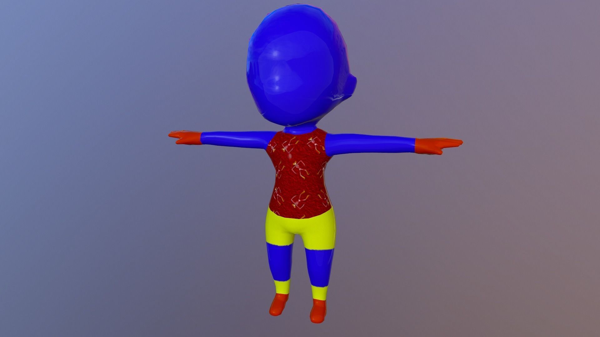 LOW POLY FUN RACE 3D KID CHARACTER Pack android game Low-poly 3D model_9