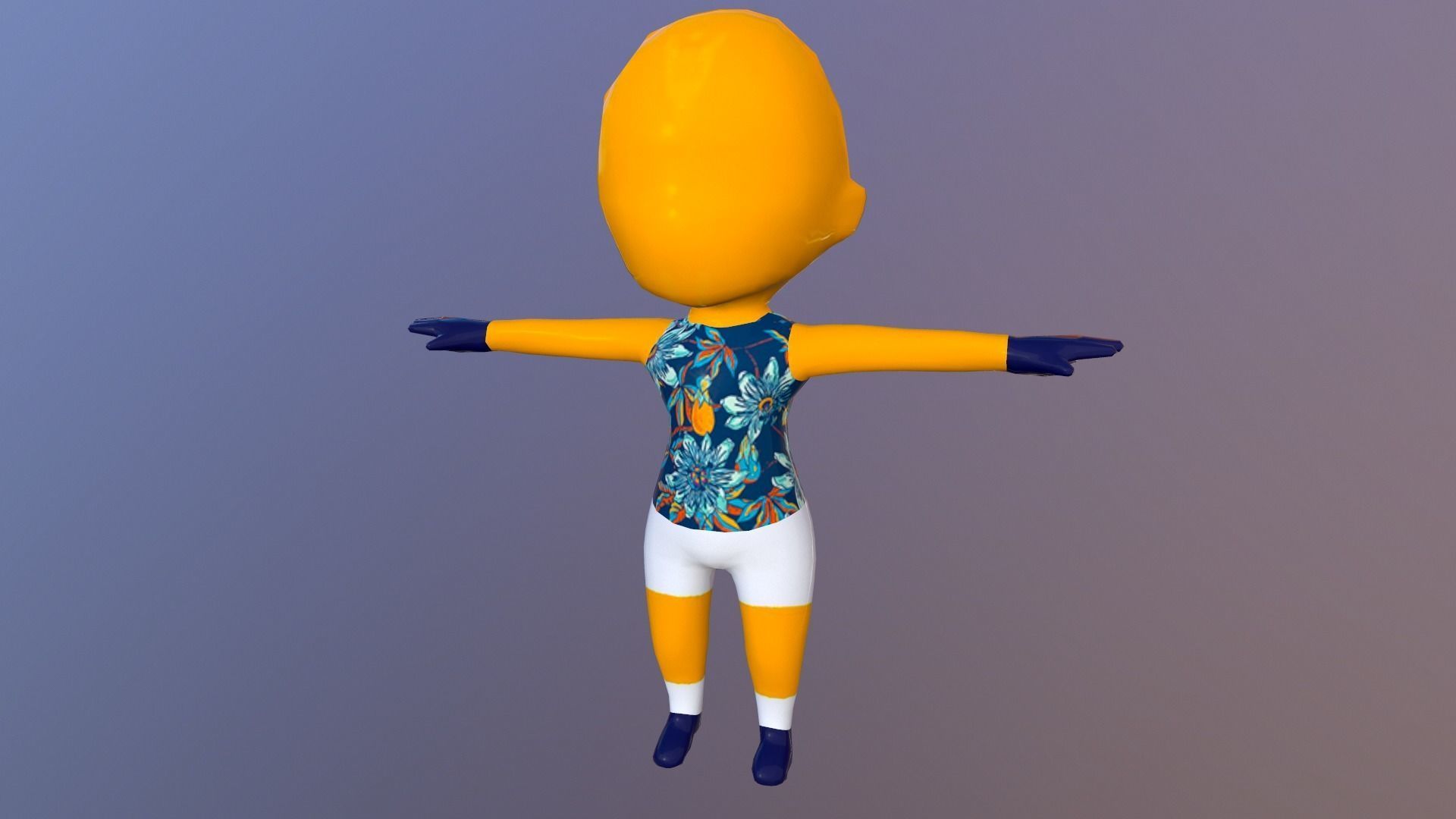 LOW POLY FUN RACE 3D KID CHARACTER Pack android game Low-poly 3D model_11