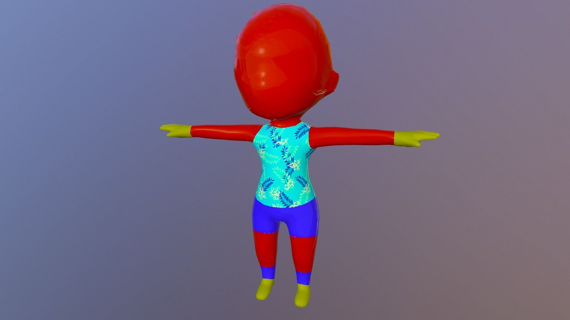 LOW POLY FUN RACE 3D KID CHARACTER Pack android game Low-poly 3D model_8