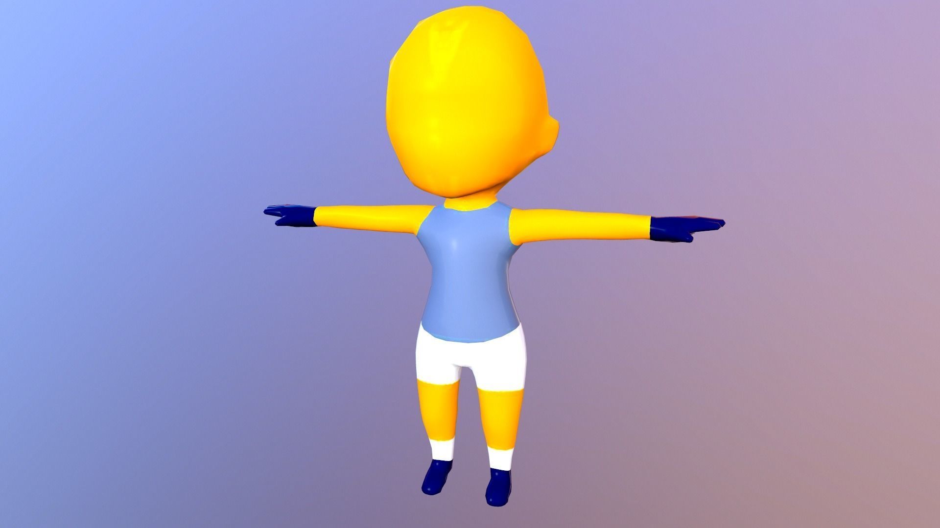 LOW POLY FUN RACE 3D KID CHARACTER Pack android game Low-poly 3D model_2