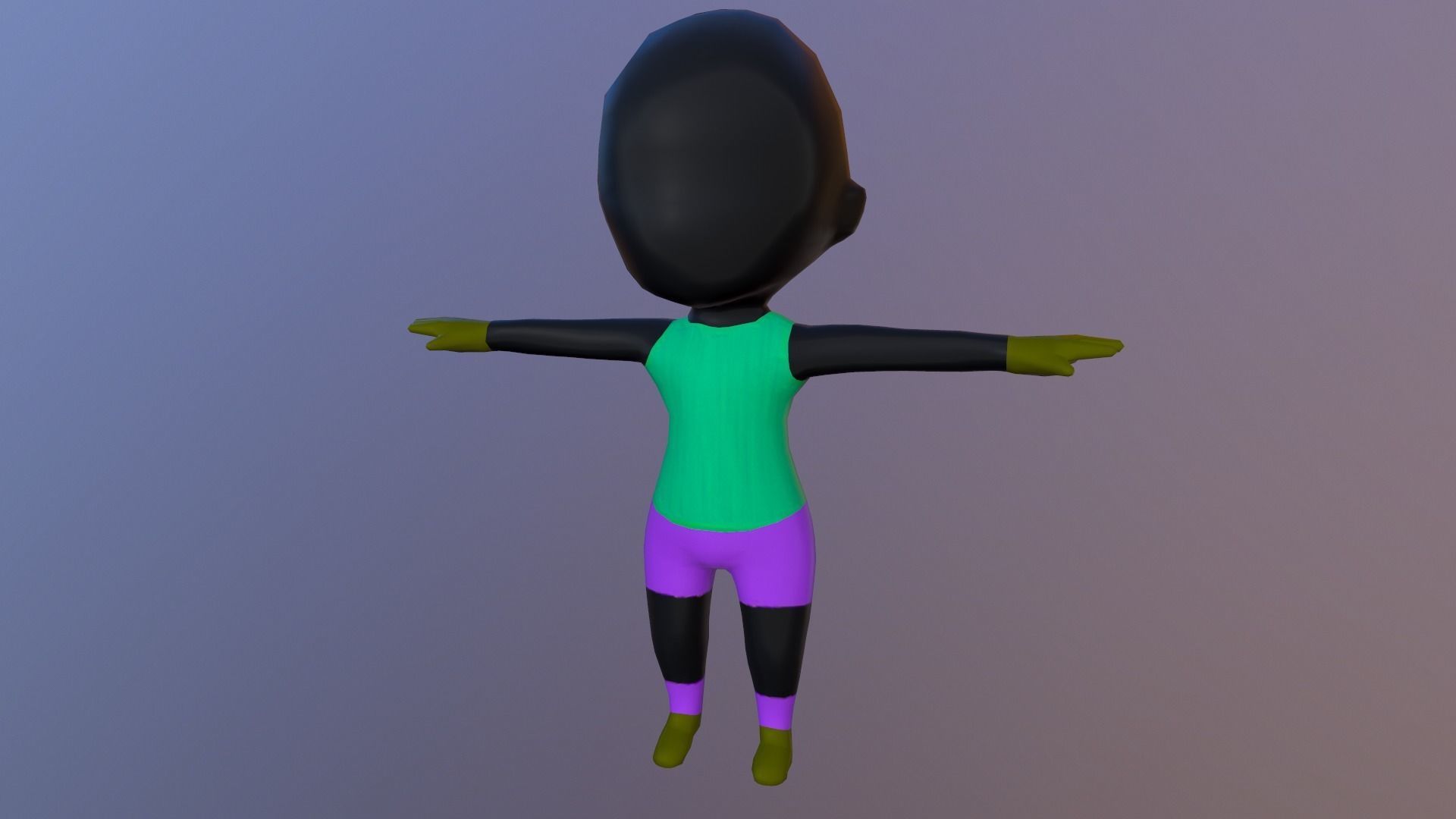 LOW POLY FUN RACE 3D KID CHARACTER Pack android game Low-poly 3D model_6