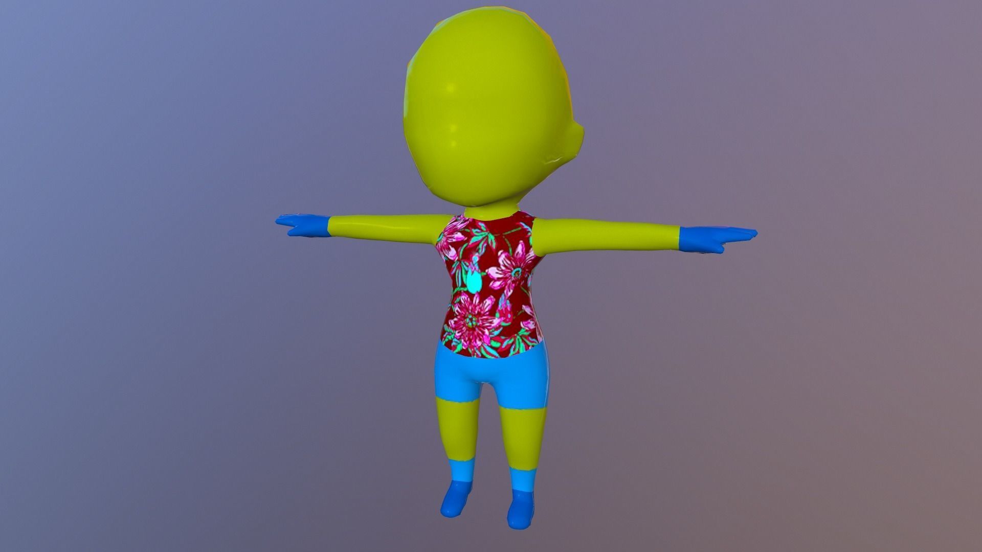 LOW POLY FUN RACE 3D KID CHARACTER Pack android game Low-poly 3D model_10